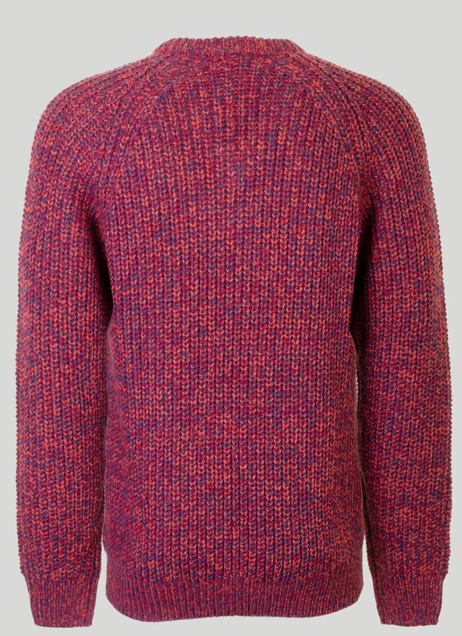 PG Field Men's V-Neck Fisherman Rib Knit Jumper - Soft Textured Sweater