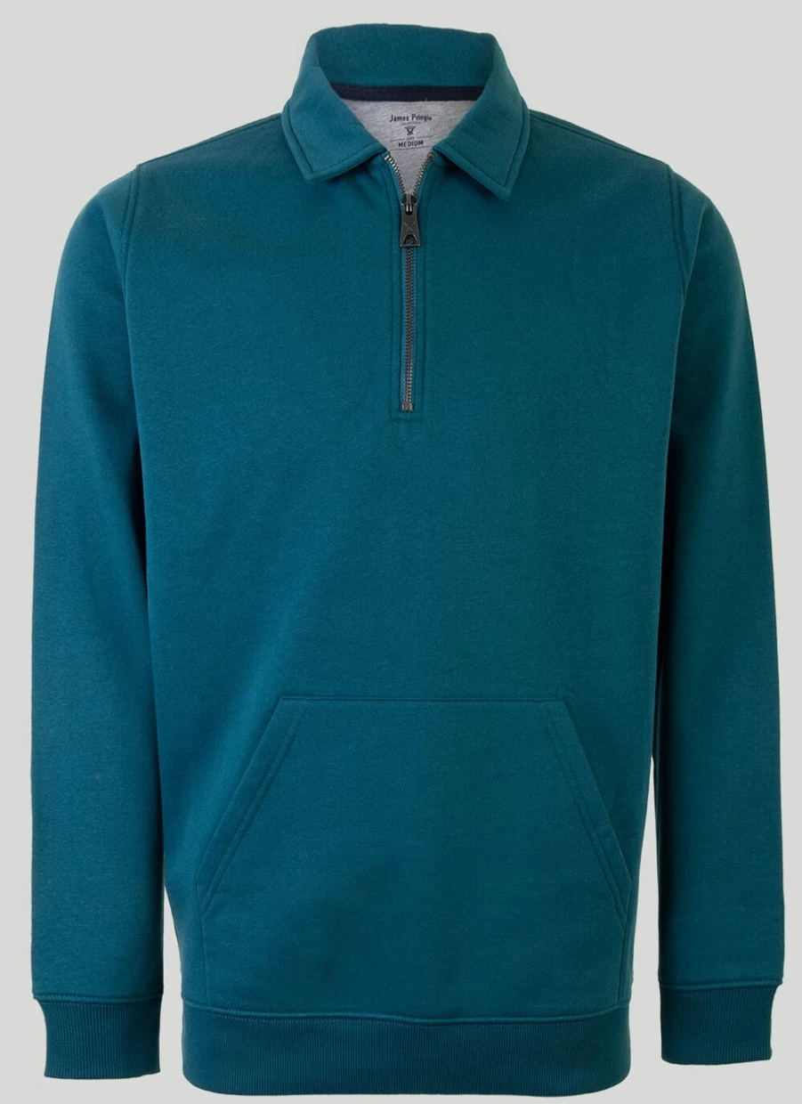 James Pringle Men's Zip Neck Sweatshirt - Comfortable & Stylish Pullover for Casual Wear
