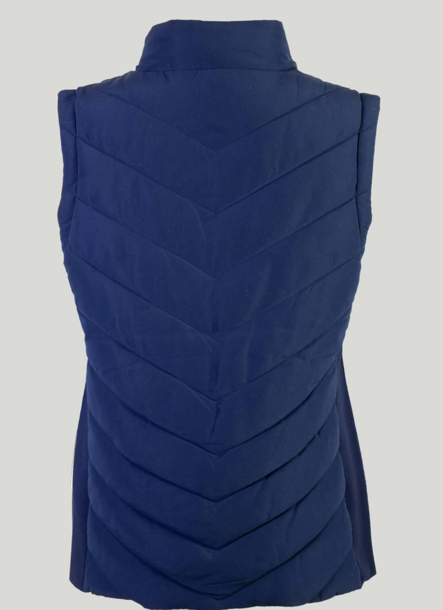 Country Rose Women's Navy Quilted Padded Gilet Vest