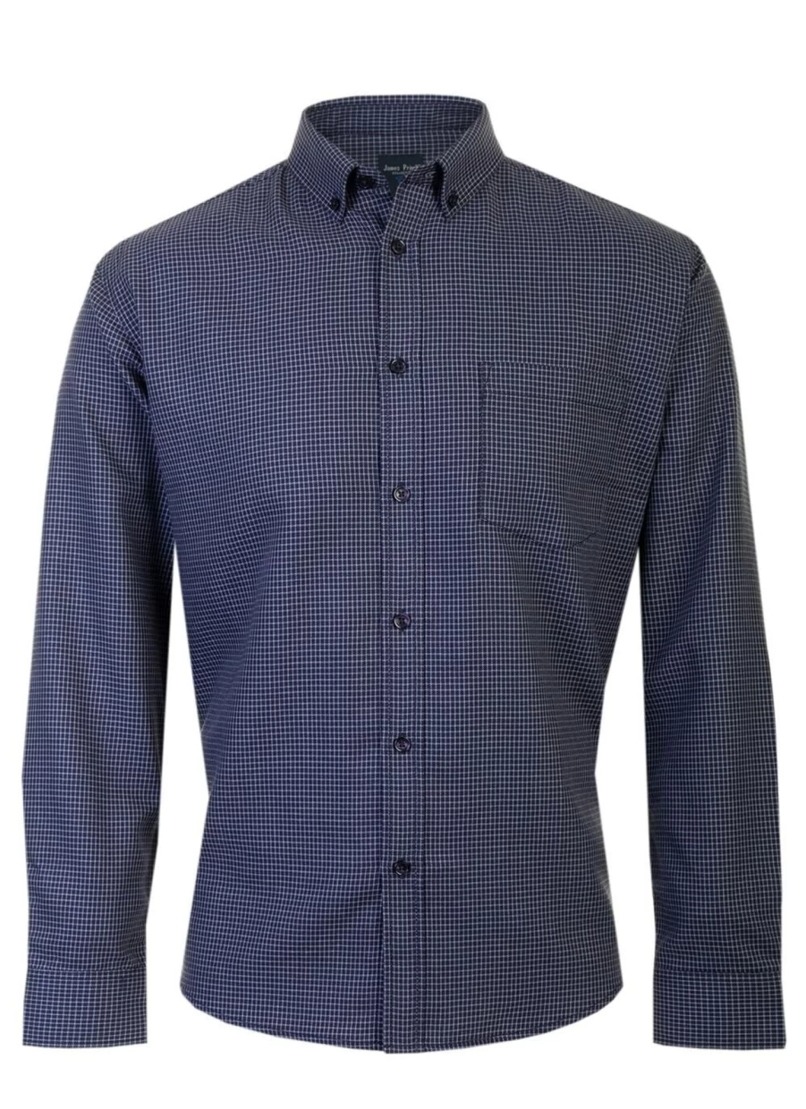 James Pringle Men's Classic Check Shirt - Premium Tartan Plaid Button-Up Shirt for Men