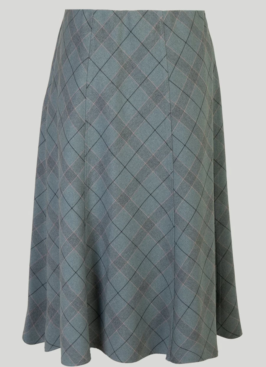 Honor Millburn Women's 27" Checkered Plaid Lined Skirt - Classic Tartan Pattern, High Waist A-Line Design