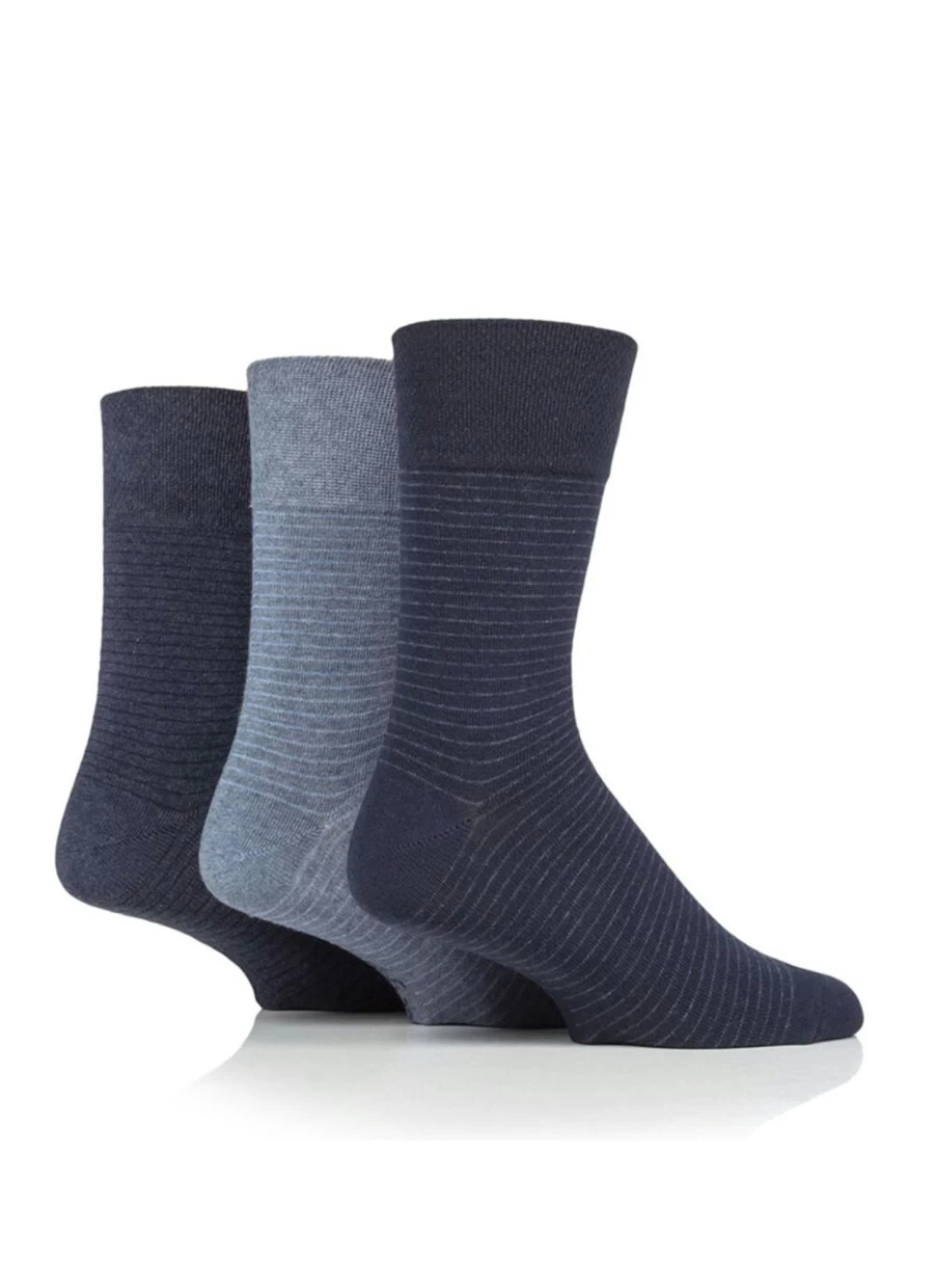 Gentle Grip Men's Ankle Socks 3 Pack - Breathable Comfort for Everyday Wear