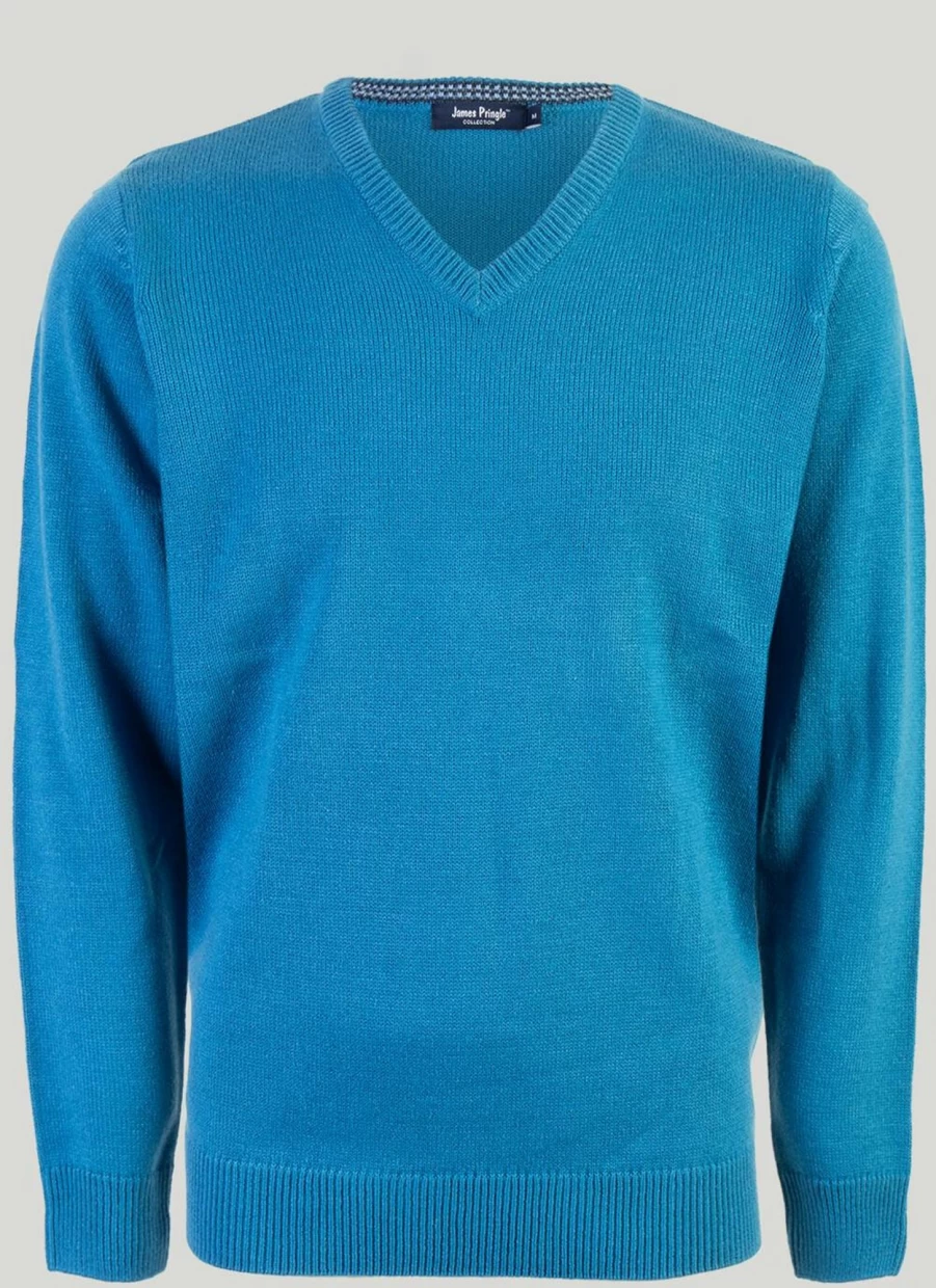 James Pringle Men's V-Neck Jumper - Classic Knit Sweater for Men