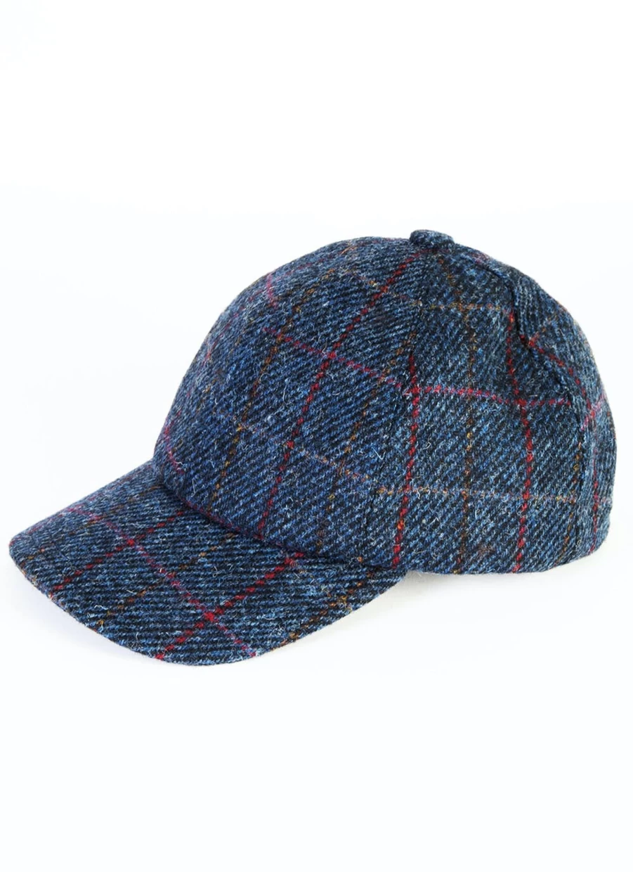 Harris Tweed Men's Classic Baseball Cap - Premium Wool Flat Cap for Gentlemen