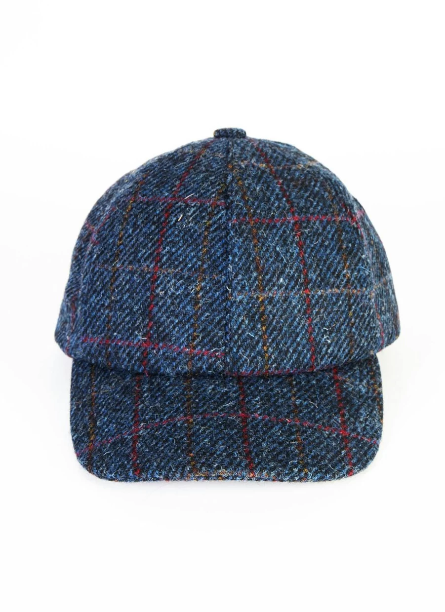 Harris Tweed Men's Classic Baseball Cap - Premium Wool Flat Cap for Gentlemen