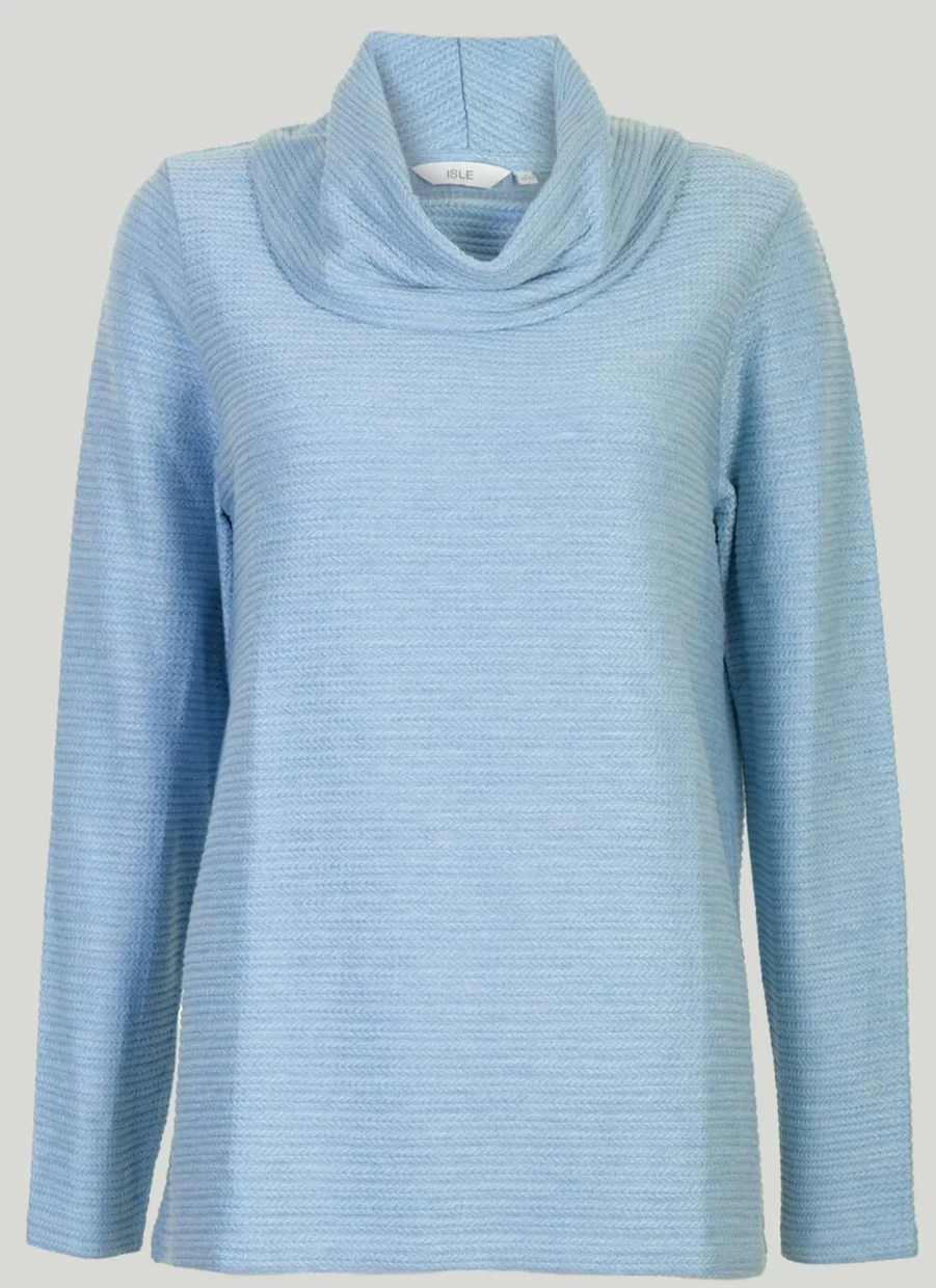 Isle Women's Elegant Cowl Neck Top - Soft Comfortable Stylish Blouse for Casual & Dressy Outfits