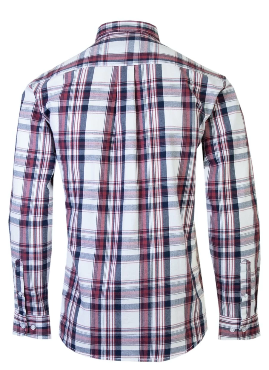 James Pringle Men's Twill Cotton Check Shirt - Classic Plaid Button-Up for Men