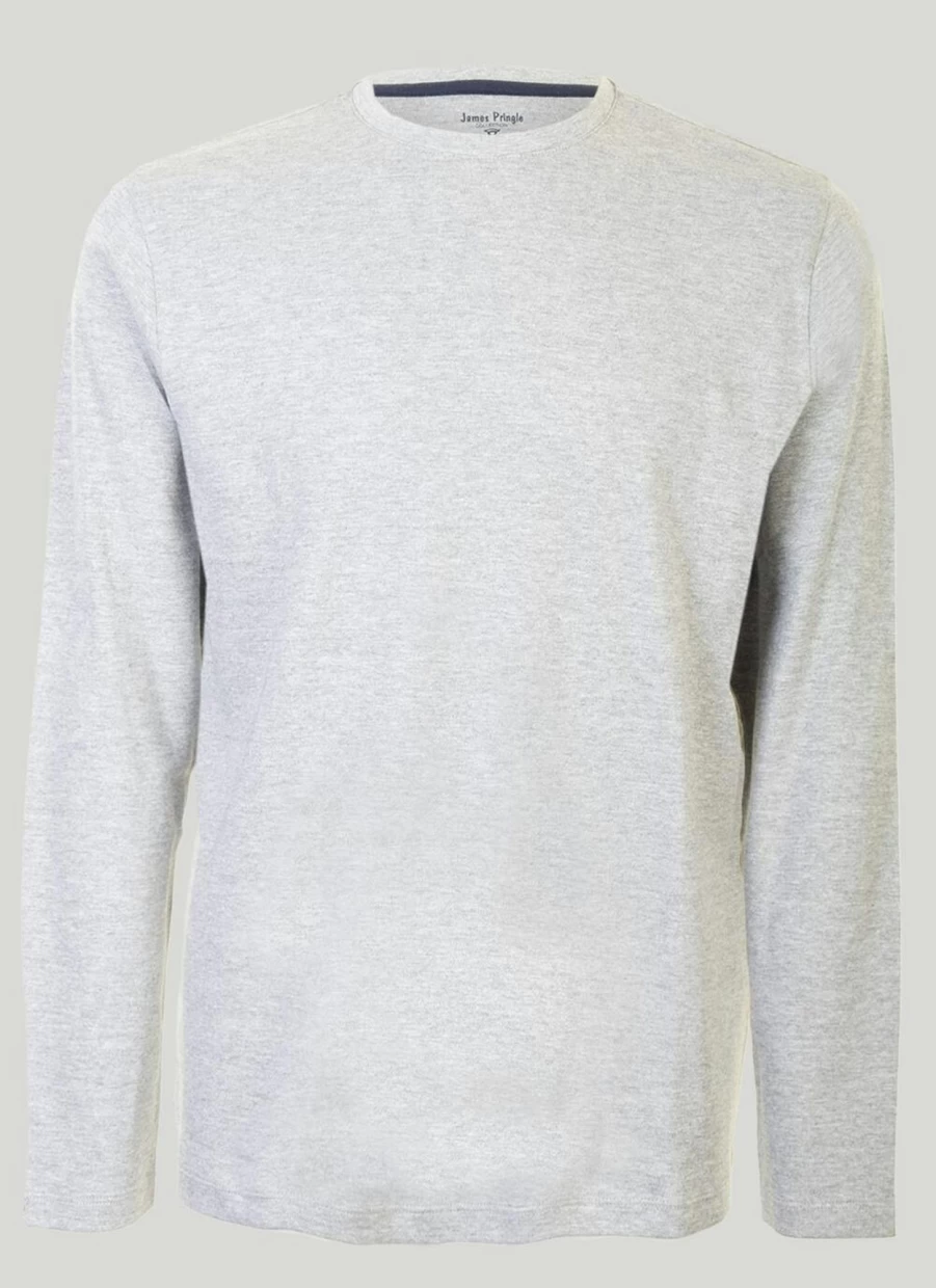 James Pringle Men's Long Sleeve Crew Neck Comfort Fit Jersey Top