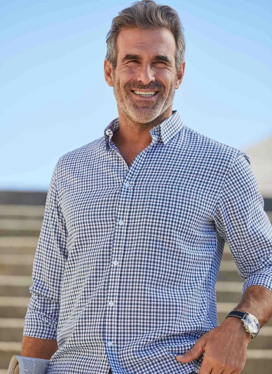 "James Pringle Men's Classic Check Shirt | Premium Cotton Plaid Button-Up"