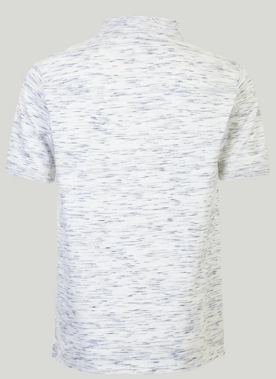 James Pringle Men's Space Dye Polo Shirt - Casual Striped Knit Top
