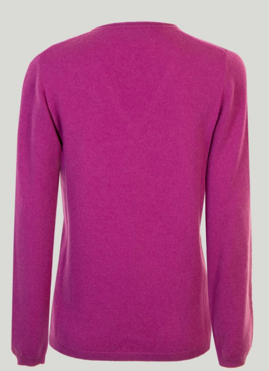 Gleneagles Women's Cashmere V-Neck Jumper – Soft Luxury Sweater for Women