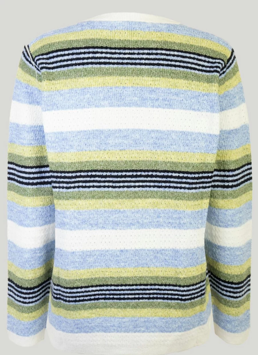 Isle Women's Stripe Jumper - Soft Knit Comfortable Casual Sweater