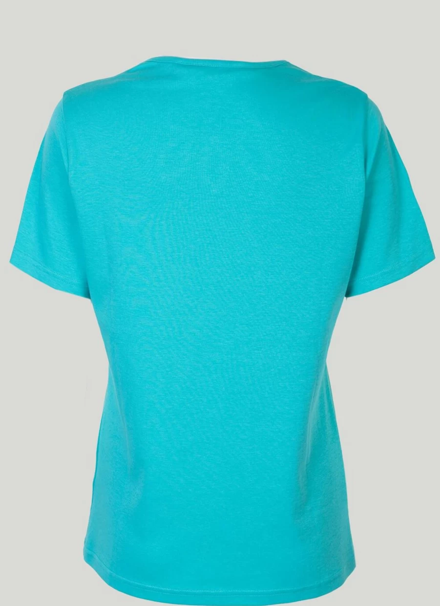 "Isle Women's Keyhole Neckline T-Shirt - Stylish Casual Top for Women"