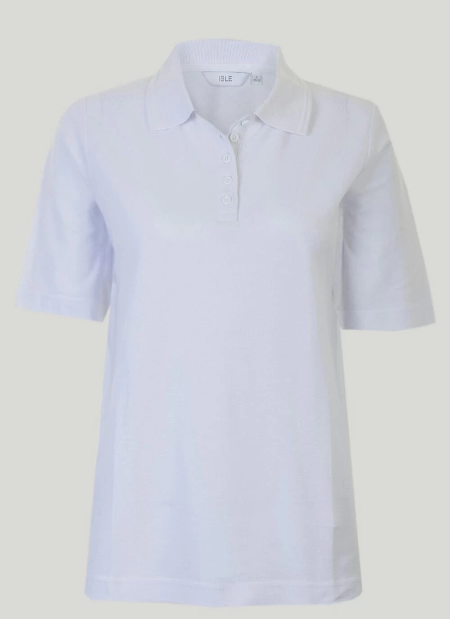 "Isle Women's Classic Polo Shirt - Comfortable & Stylish Casual Top"