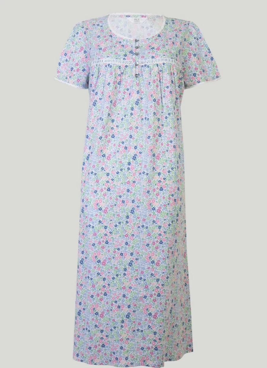 Isle Women's Floral Print Nightdress - Soft Comfort Sleepwear for Women