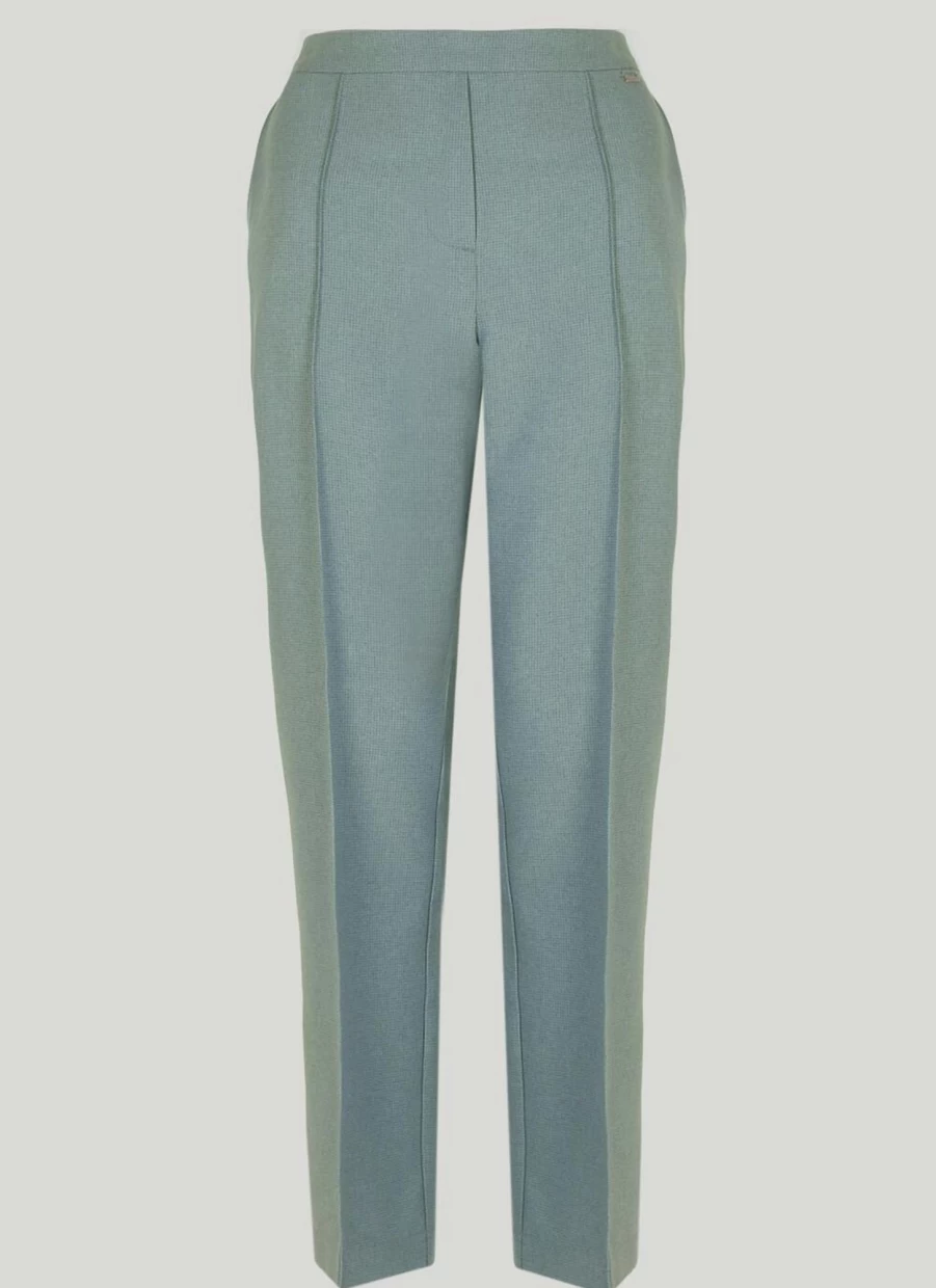 Honor Millburn Women's Sage Flat Front Trouser - Classic Comfort Fit Pants