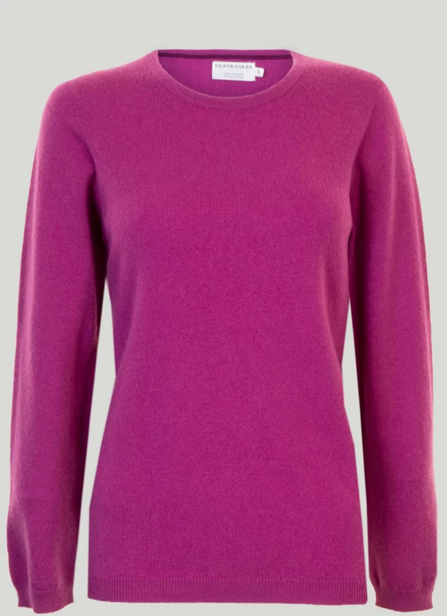 Gleneagles Women's Soft Cashmere Crew Neck Sweater for Luxury Comfort