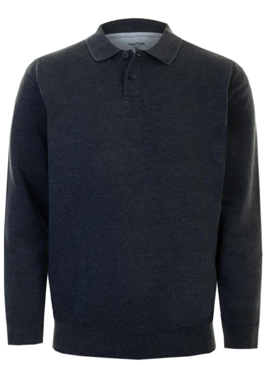 Men's James Pringle Polo Sweatshirt - Classic Cotton Blend Casual Top