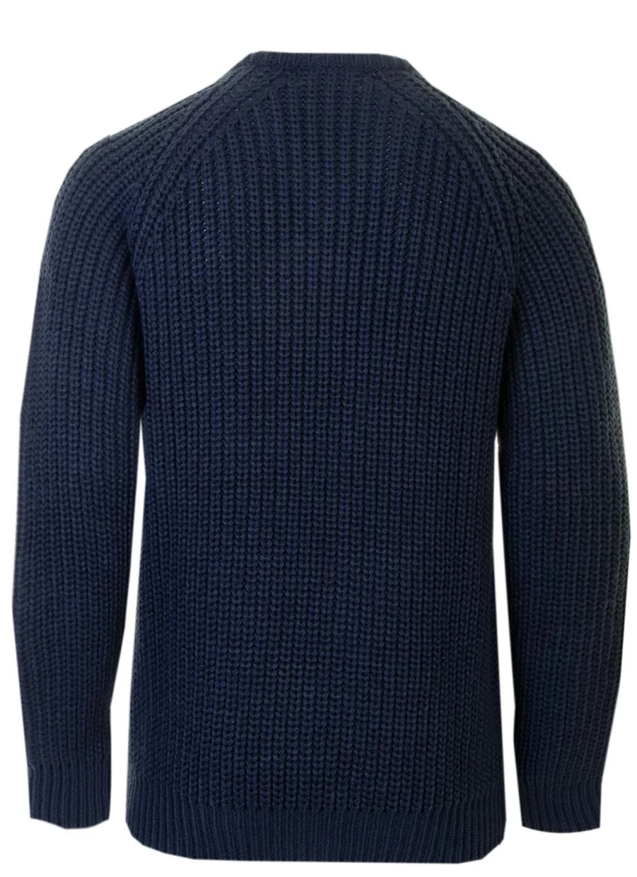 PG Field Men's V Neck Fisherman Rib Knit Jumper - Soft Textured Sweater
