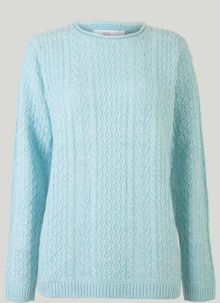Isle Women's Cable Jumper - Stylish Knit Sweater for Comfort & Warmth