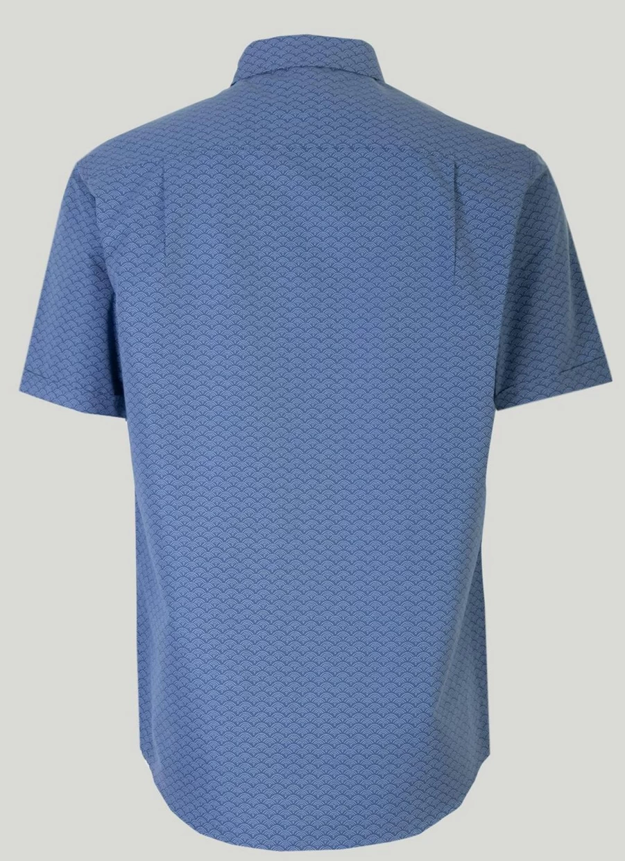 James Pringle Men's Short Sleeve Printed Casual Shirt - Stylish Comfort Fit Top