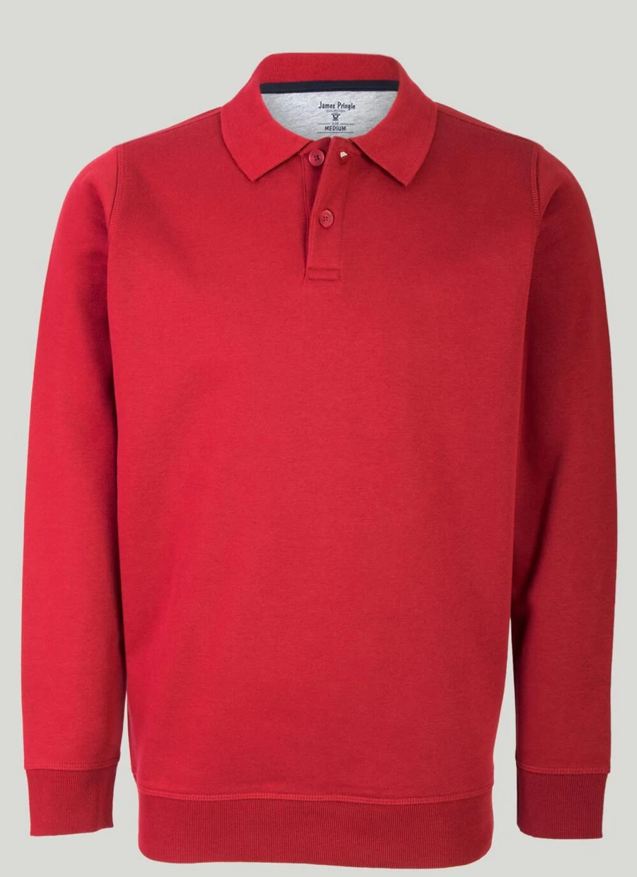 Men's James Pringle Polo Sweatshirt - Classic Cotton Blend Casual Top