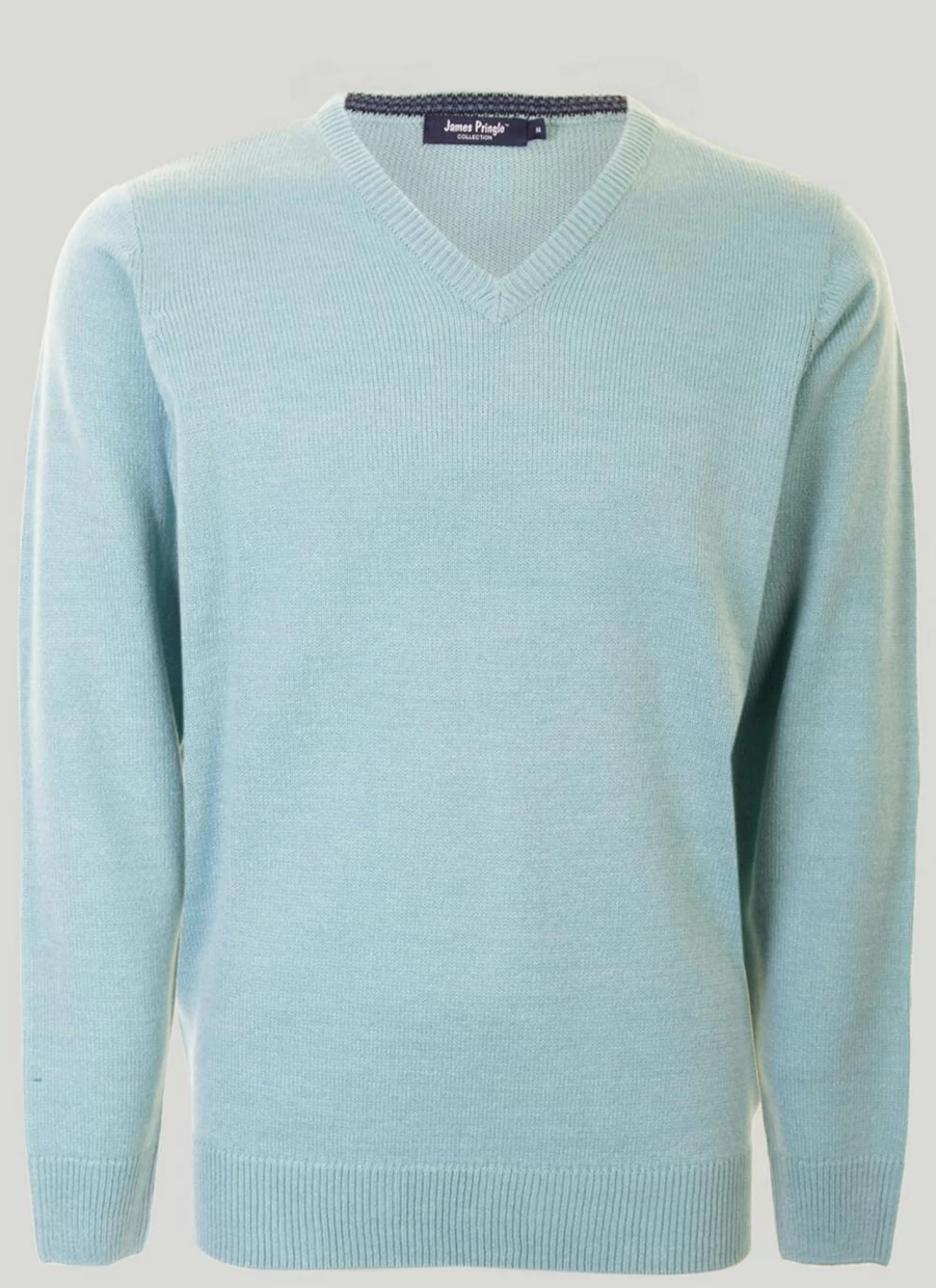 James Pringle Men's V Neck Jumper - Classic Knit Sweater for Men