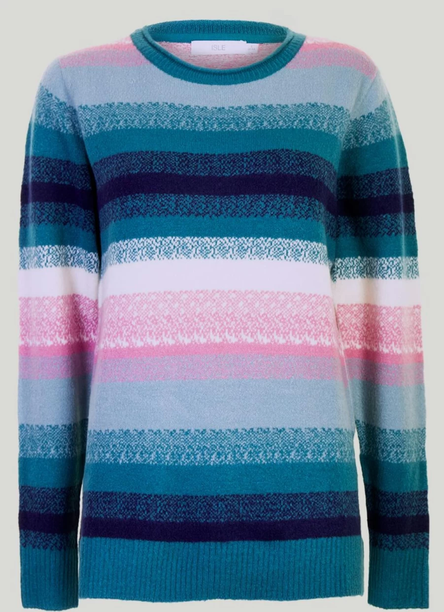 Isle Women's Stripe Jumper - Soft Knit Sweater for Women, Comfortable Striped Pullover