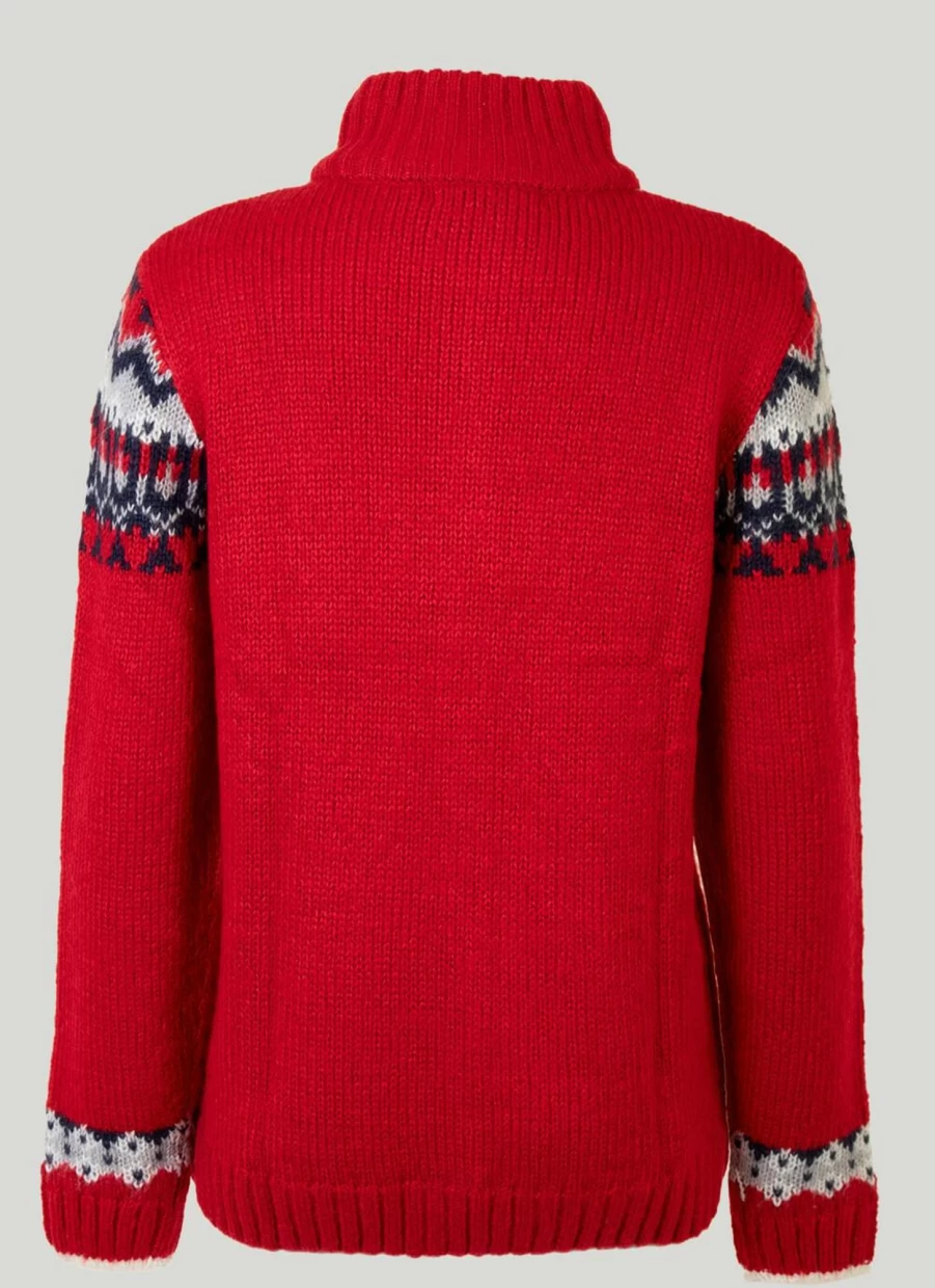 "Isle Women's Fair Isle Zip-Up Knit Cardigan Sweater"