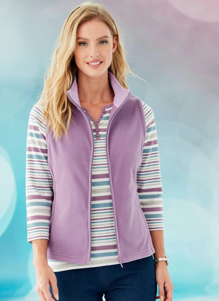 Isle Women's Fleece Gilet - Lightweight Warm Vest for Outdoor Activities