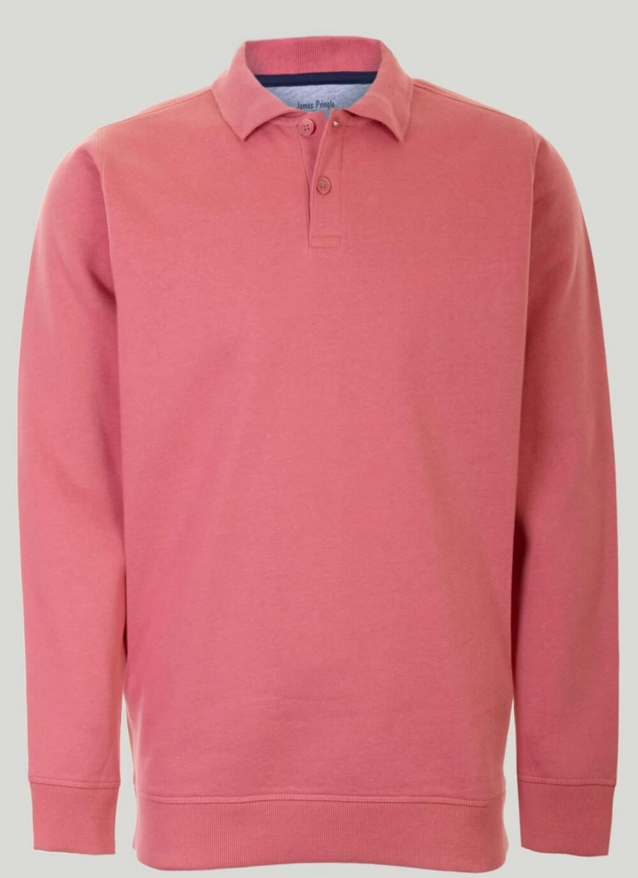 Men's James Pringle Polo Sweatshirt - Classic Cotton Blend Casual Top