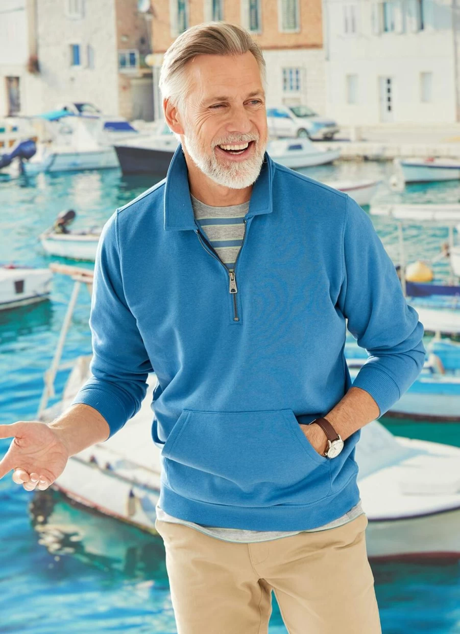 James Pringle Men's Half Zip Sweatshirt - Comfortable & Stylish Pullover Fleece Top