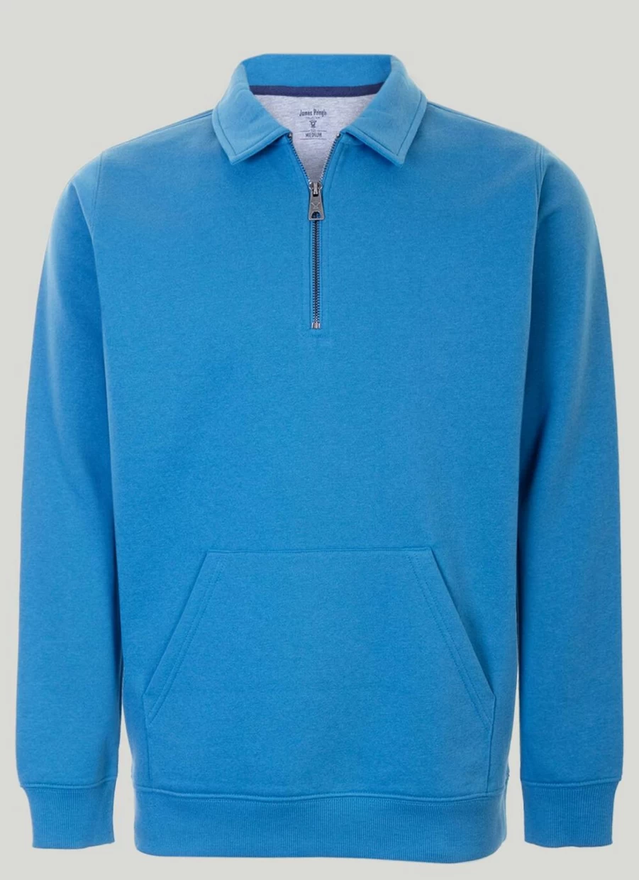 James Pringle Men's Half Zip Sweatshirt - Comfortable & Stylish Pullover Fleece Top