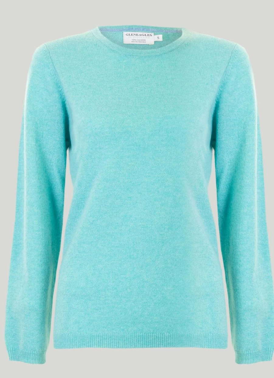 Gleneagles Women's Soft Cashmere Crew Neck Sweater - Luxurious Knit Jumper for Elegant Comfort