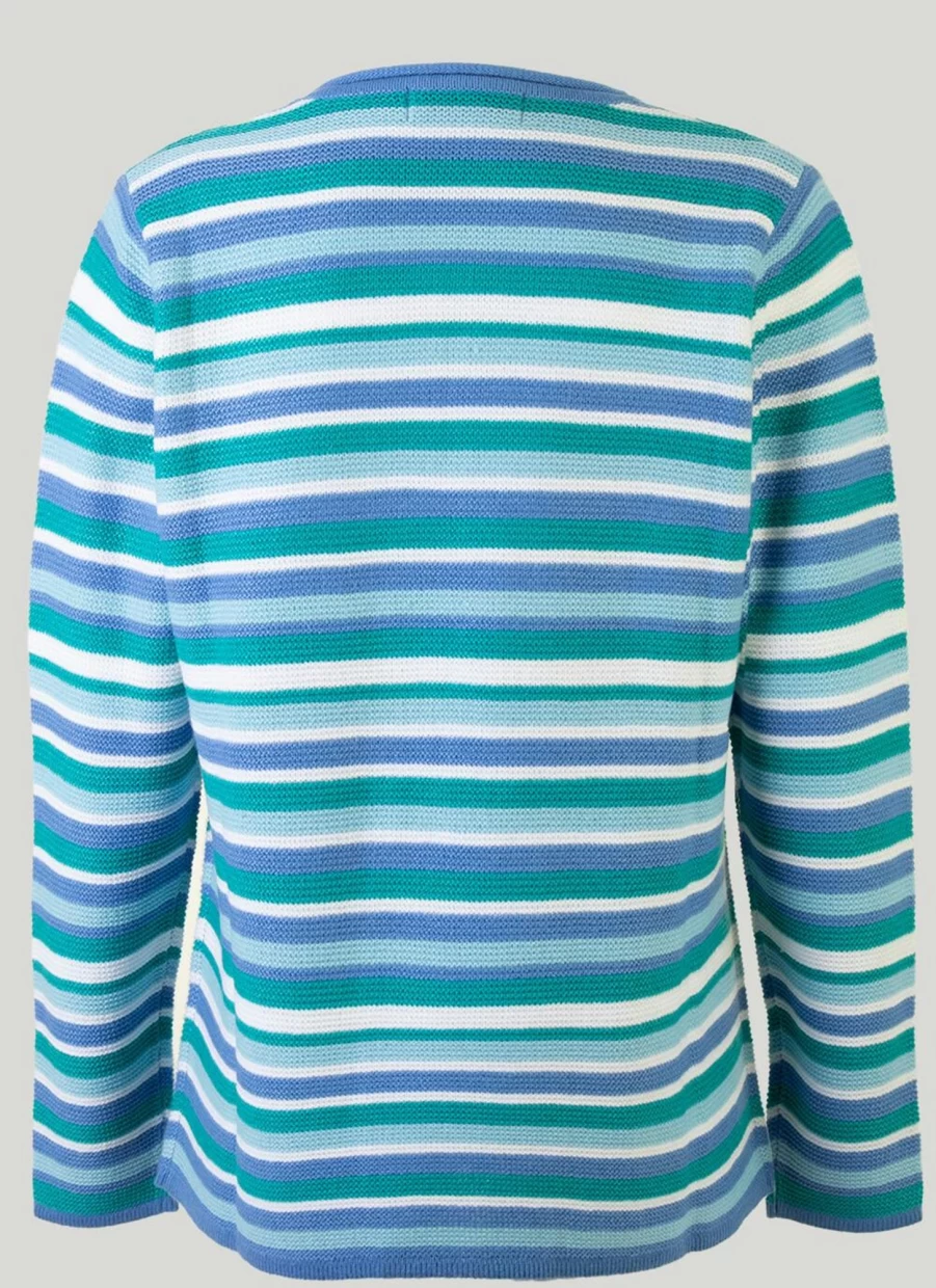 Isle Women's Stripe Jumper - Soft Knit Comfortable Casual Sweater