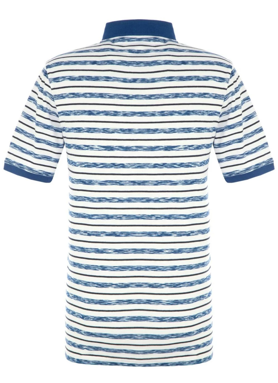James Pringle Men's Stripe Polo Shirt - Classic Cotton Knit Casual Top