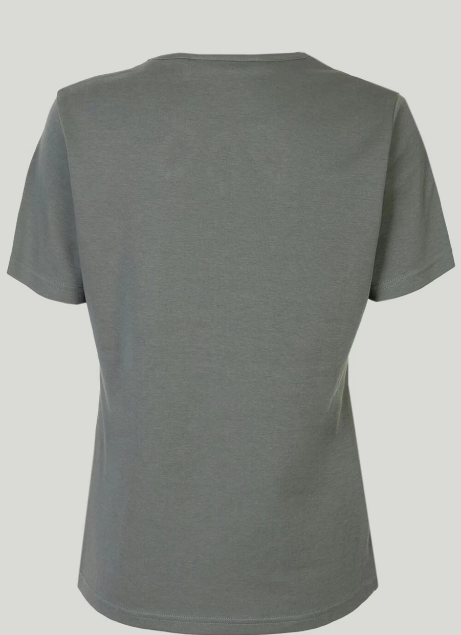 "Isle Women's Keyhole Neckline T-Shirt - Stylish Casual Top"