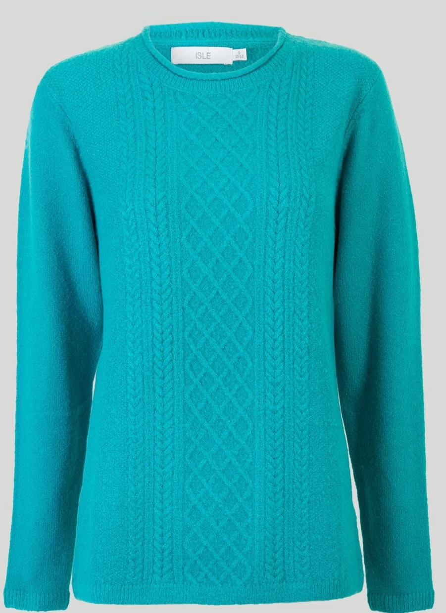Isle Women's Cable Jumper - Soft Knit Sweater for Stylish Comfort