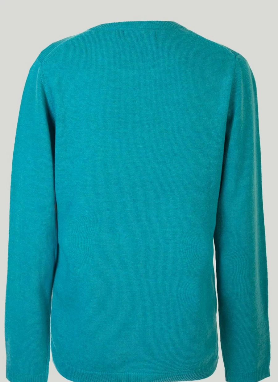 Isle Women's Merino Wool Crew Neck Jumper - Soft & Warm Knit Sweater