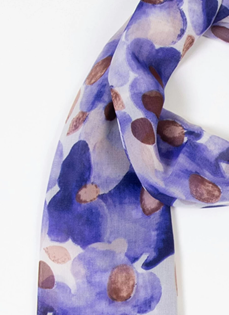 Isle Women's Floral Print Scarf - Soft Smudge Design Fashion Wrap