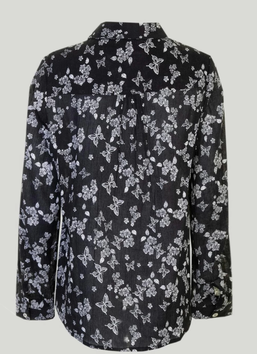 "Isle Women's Crinkle Print Blouse - Stylish Printed Top for Women"