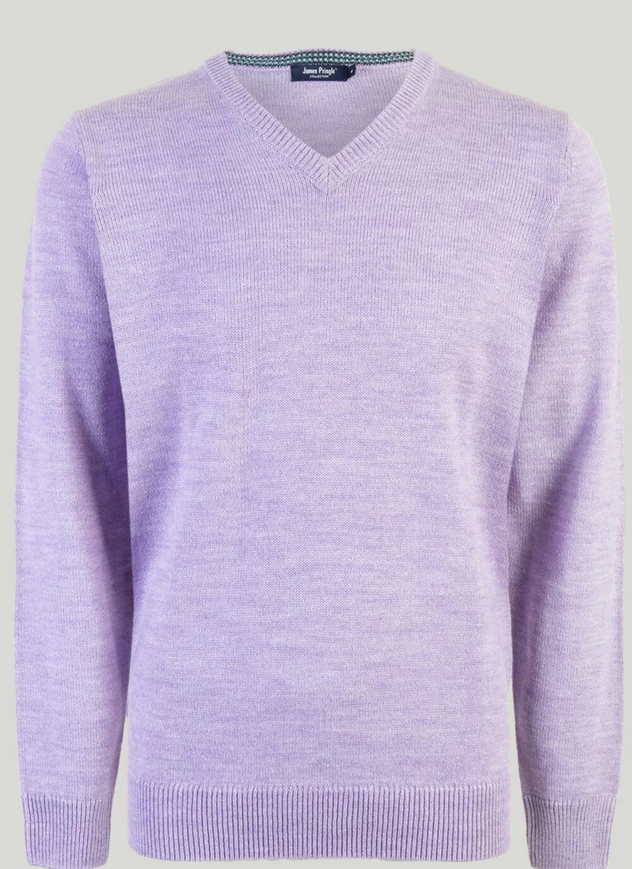 James Pringle Men's V Neck Jumper - Classic Knit Sweater for Men