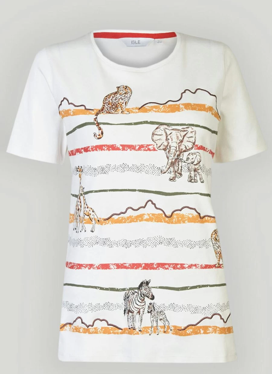 Isle Women's Graphic Print T-Shirt - Stylish Casual Tee for Everyday Wear