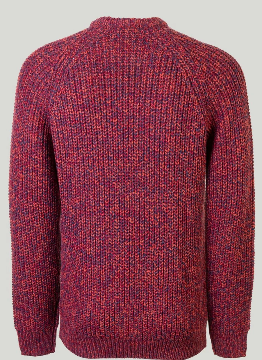 PG Field Men's Crew Neck Fisherman Rib Knit Jumper Sweater
