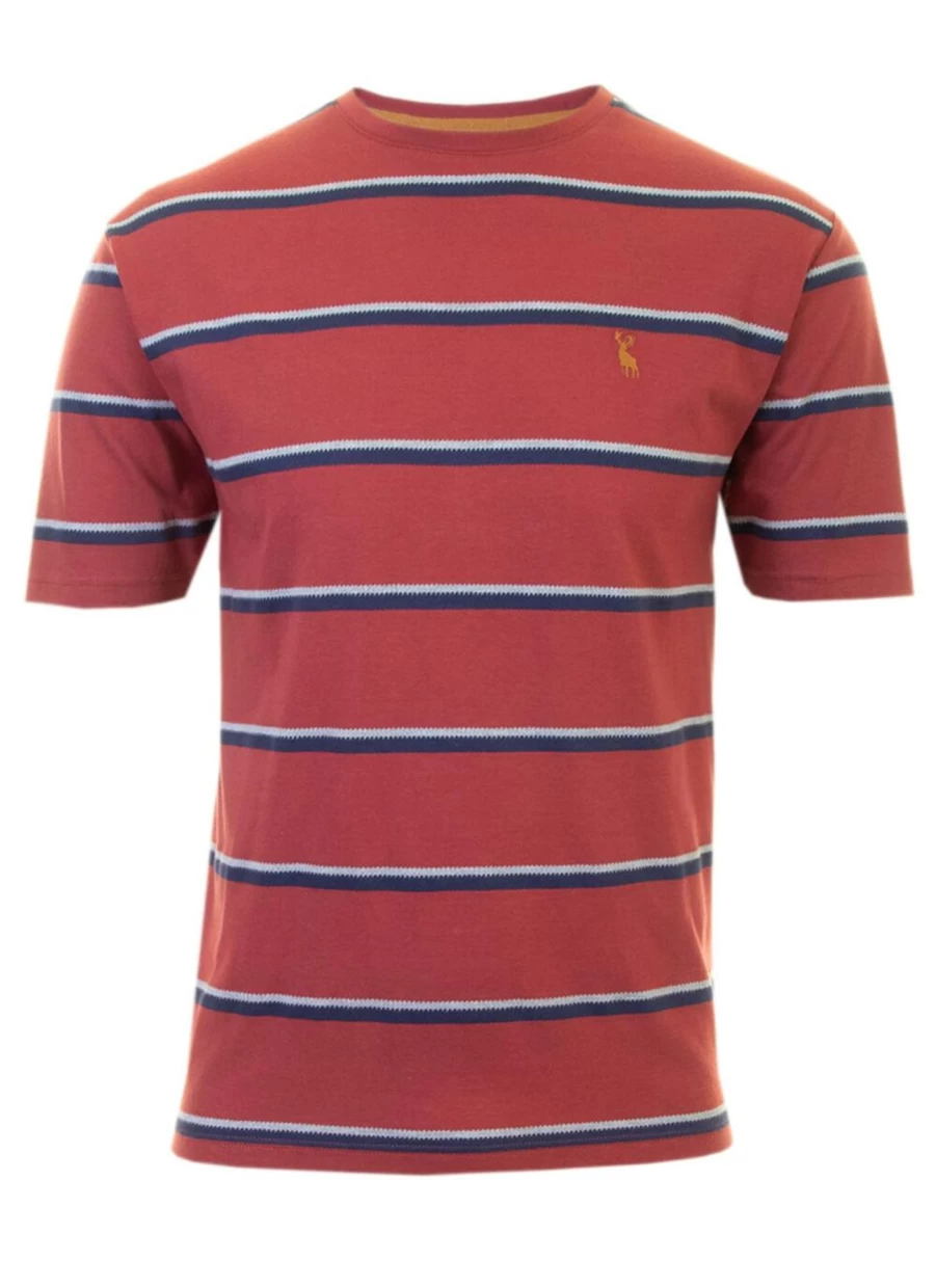 PG FIELD Men's Stripe T-Shirt - Classic Casual Comfort Fit Tee