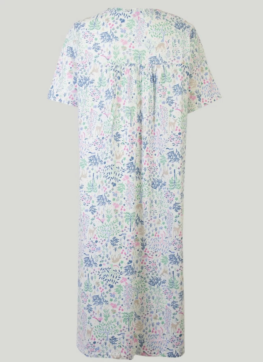 "Isle Women's Forest Print Nightie - Soft Sleepwear & Loungewear"