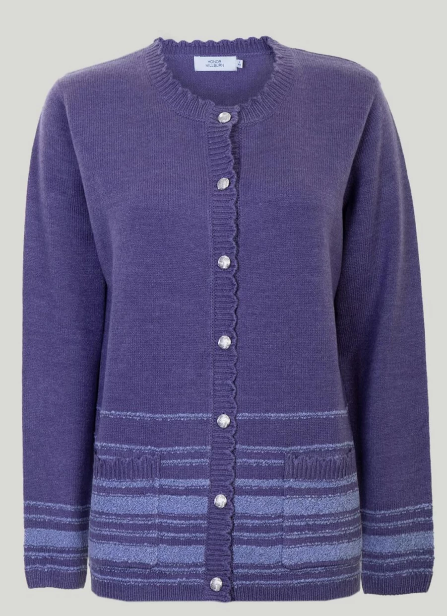 Honor Millburn Women's Crew Neck Cardigan - Soft Knit Sweater for Casual Wear