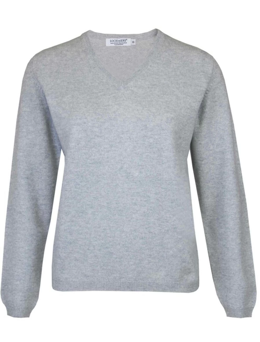 Lochmere Women's Cashmere V-Neck Sweater Soft Luxury Knitwear