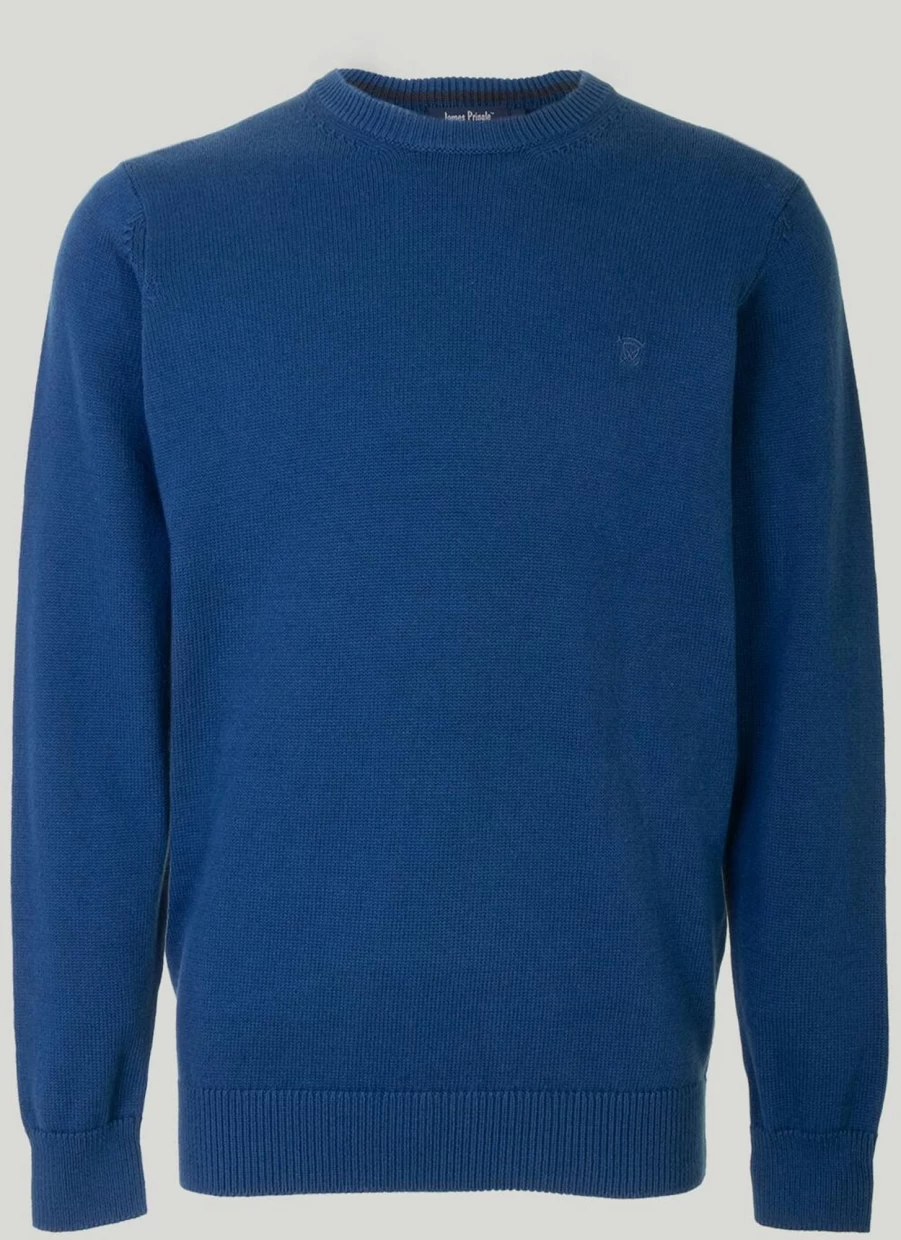 James Pringle Men's Cotton Crew Neck Jumper - Soft Classic Knit Sweater