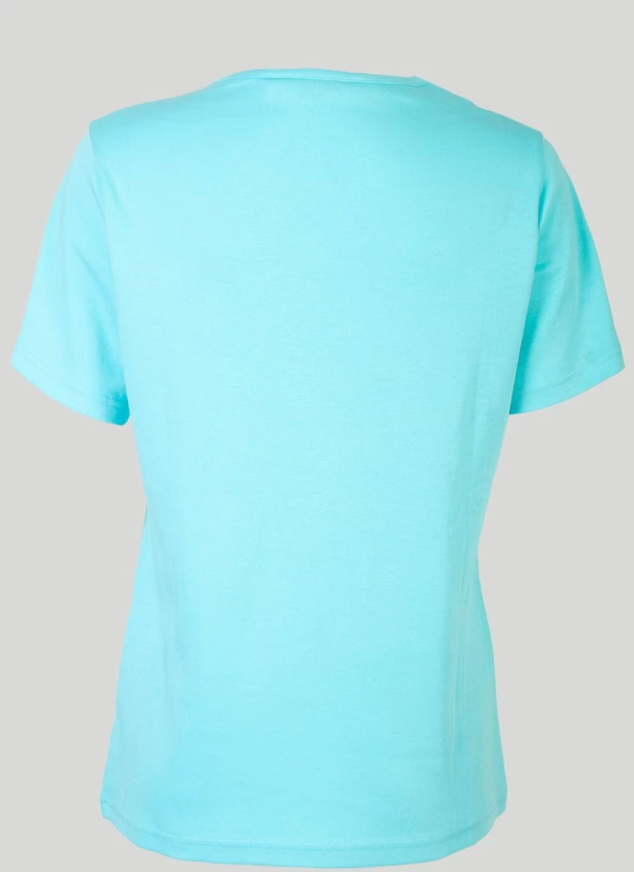 "Isle Women's Keyhole Neckline T-Shirt - Stylish Casual Top"